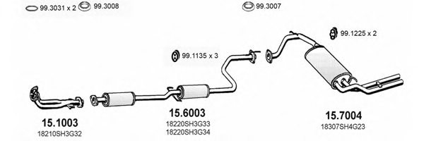 ASSO ART1141 Exhaust System